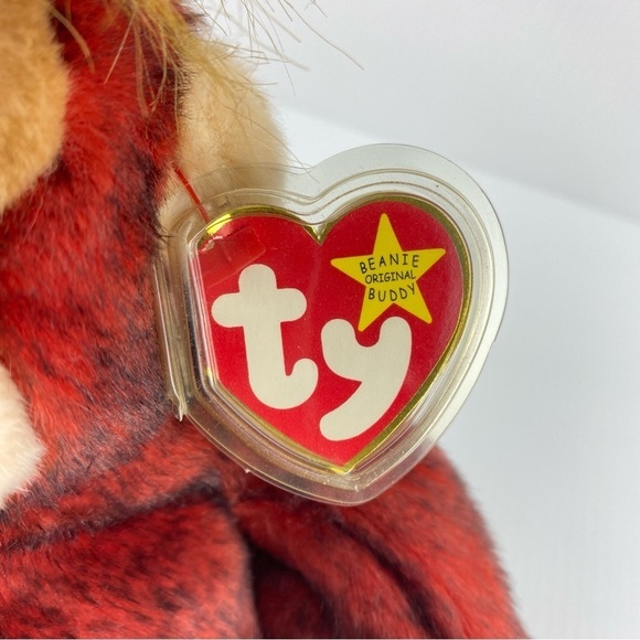 Ty Beanie Buddies Schweetheart Plush Vintage 1999 Monkey Valentines Red - Picture 6 of 11